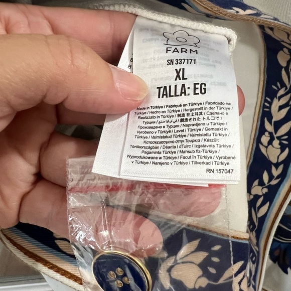 Farm Rio Blue Ana Tapestry Tropical Jacket - Size XL - NWT - Picture 13 of 15